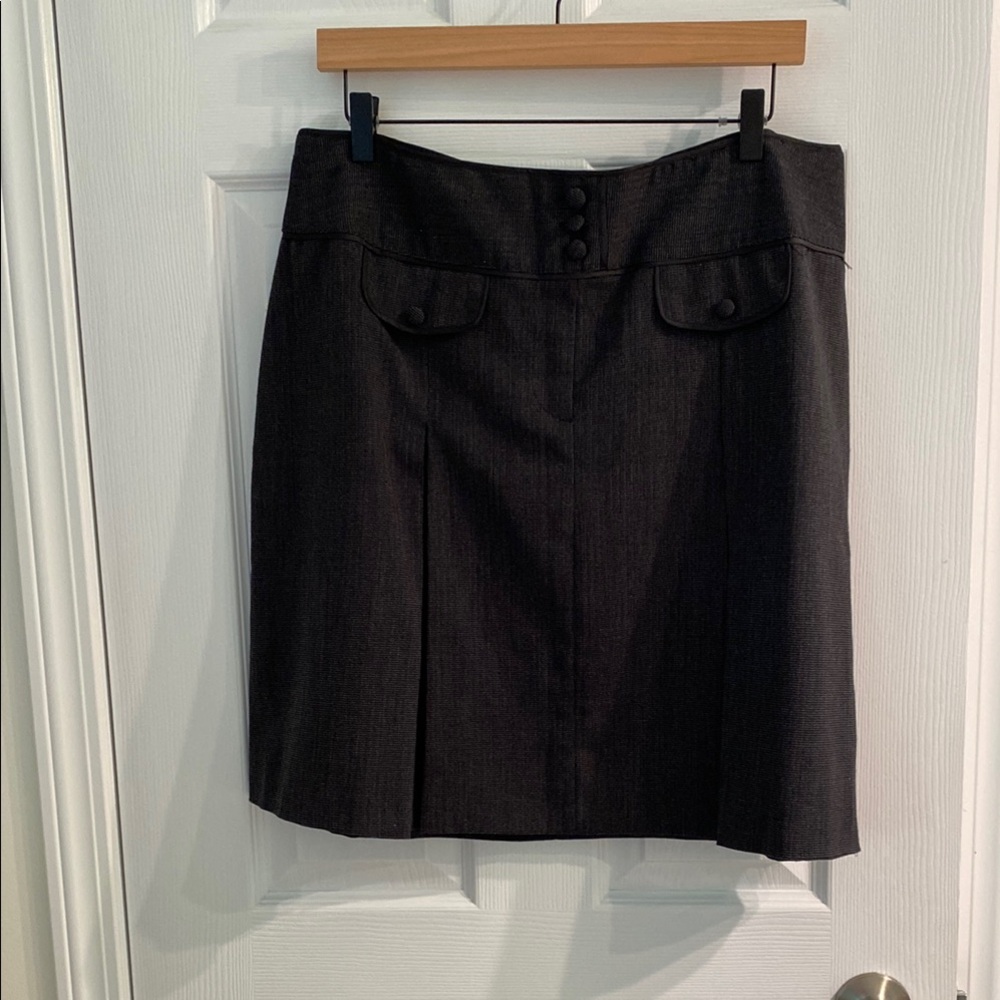 Reitman’s Skirt Black “Tweed” look A-line, size15